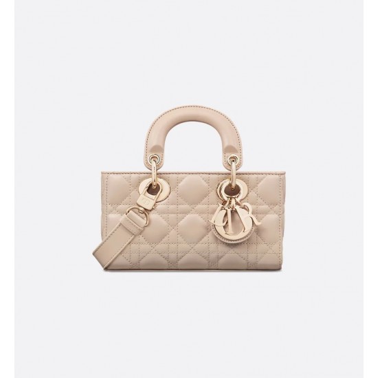Dior Mini Lady Bag Powder Beige Cannage Lambskin