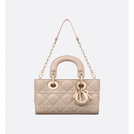 Dior Mini Lady Bag Powder Beige Cannage Lambskin