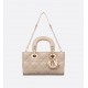 Dior Mini Lady Bag Powder Beige Cannage Lambskin
