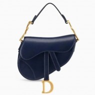 CHRISTIAN Dior Mini Saddle Bag Grained Calfskin