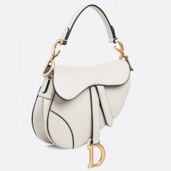 CHRISTIAN Dior Mini Saddle Bag Grained Calfskin