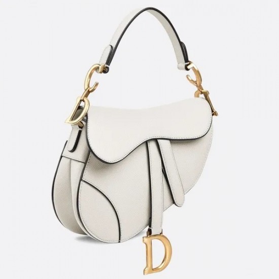 CHRISTIAN Dior Mini Saddle Bag Grained Calfskin CHRISTIAN Dior Mini Saddle Bag Grained Calfskin