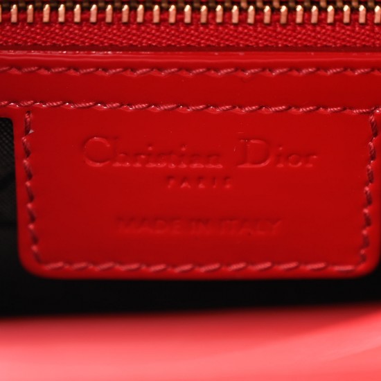 Christian Dior Patent Cannage Medium Lady Dior Red Christian Dior Patent Cannage Medium Lady Dior Red