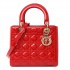 Christian Dior Patent Cannage Medium Lady Dior Red