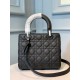 Dior Medium Lady Bag Black Ultramatte Cannage Calfskin