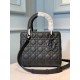 Dior Medium Lady Bag Black Ultramatte Cannage Calfskin