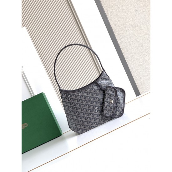 Goyard Bohème Mini Hobo Bag – Lightweight Shoulder Bag with Zip Closure