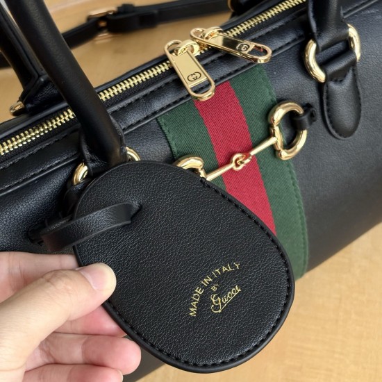 Gucci Borsetto Medium Boston Bag –Black