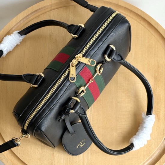 Gucci Borsetto Medium Boston Bag –Black