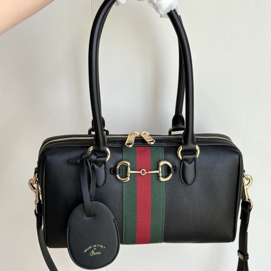 Gucci Borsetto Medium Boston Bag –Black