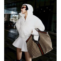 Gucci Giglio Large Tote Bag – GG Canvas & Web Stripe, Runway Collection