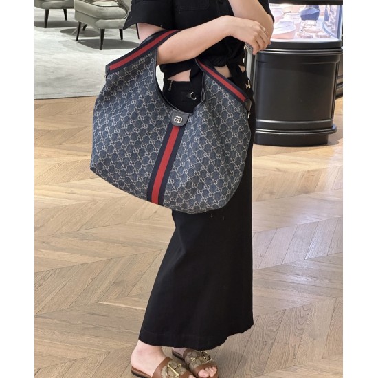 Gucci Giglio Large Tote Bag – GG Canvas & Web Stripe, Runway Collection
