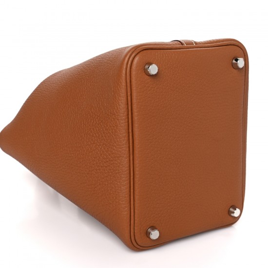 Hermes Taurillon Clemence Picotin Lock 18 PM Gold Hermes Taurillon Clemence Picotin Lock 18 PM Gold