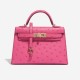 Hermès Kelly Mini HSS Ostrich Rose Fuchsia / Gold Hermès Kelly Mini HSS Ostrich Rose Fuchsia / Gold