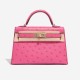Hermès Kelly Mini HSS Ostrich Rose Fuchsia / Gold Hermès Kelly Mini HSS Ostrich Rose Fuchsia / Gold
