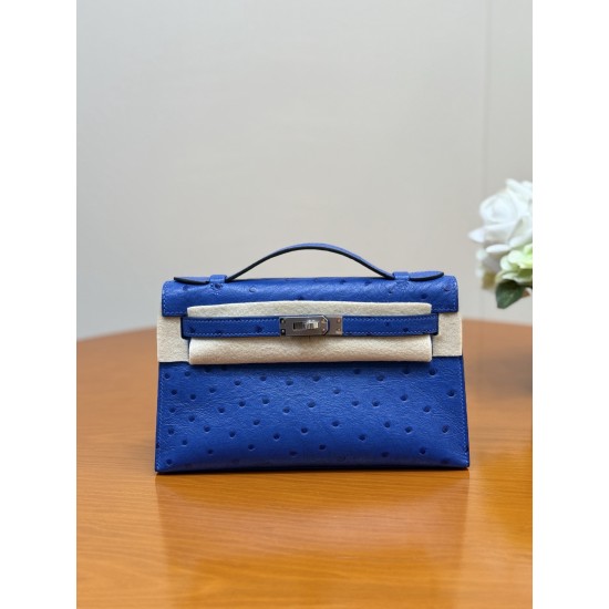 Hermès Mini Kelly 22 | Genuine South African Ostrich Leather | Hand-Stitched Masterpiece