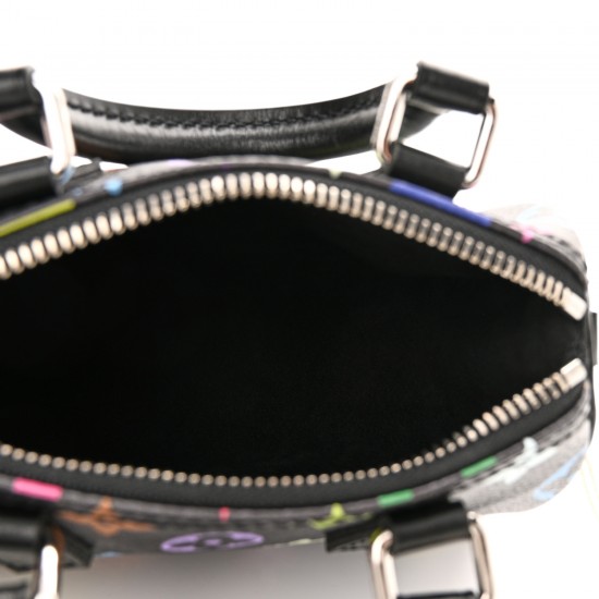Louis Vuitton Nano Speedy｜Multicolor Monogram by Takashi Murakami｜Black Mini Bag