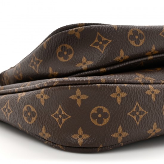 Louis Vuitton Multi Pochette｜Monogram Canvas with Kaki Strap｜Crossbody Bag