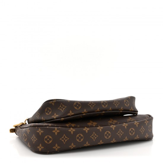 Louis Vuitton Multi Pochette｜Monogram Canvas with Kaki Strap｜Crossbody Bag