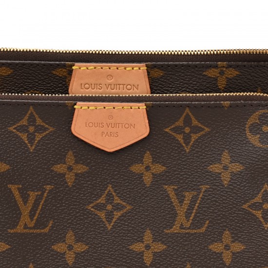 Louis Vuitton Multi Pochette｜Monogram Canvas with Kaki Strap｜Crossbody Bag