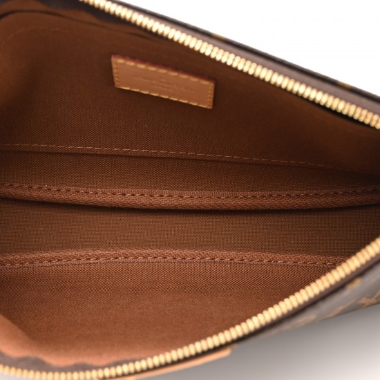 Louis Vuitton Multi Pochette｜Monogram Canvas with Kaki Strap｜Crossbody Bag