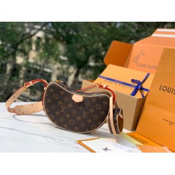 L.V. Remix Croissant MM – Monogram Shoulder Bag with Mini Pouch