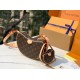 L.V. Remix Croissant MM – Monogram Shoulder Bag with Mini Pouch