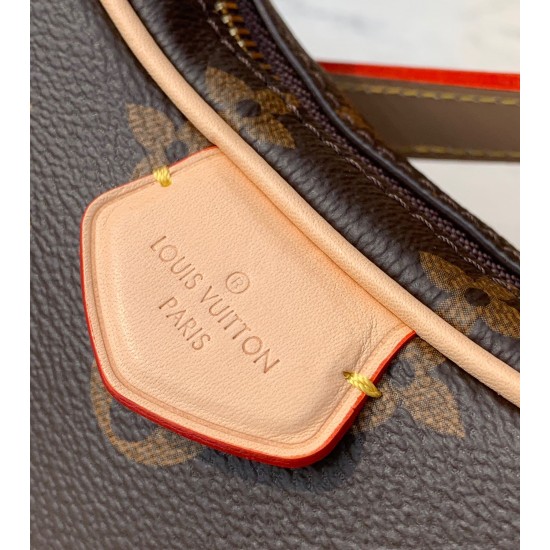 L.V. Remix Croissant MM – Monogram Shoulder Bag with Mini Pouch