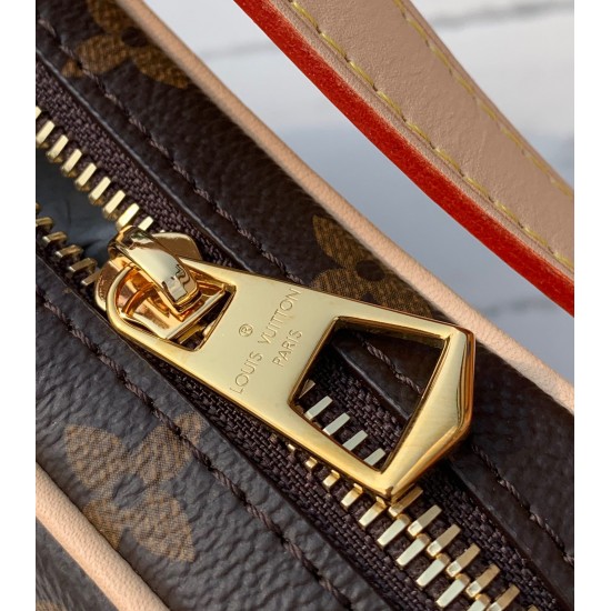 L.V. Remix Croissant MM – Monogram Shoulder Bag with Mini Pouch