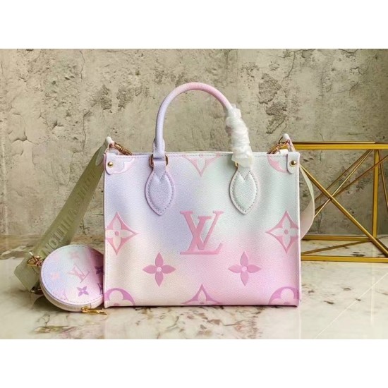 LV OnTheGo PM Sunrise Pastel – Gradient Monogram Empreinte Calfskin with Detachable Strap (M59856)