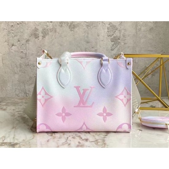 LV OnTheGo PM Sunrise Pastel – Gradient Monogram Empreinte Calfskin with Detachable Strap (M59856)