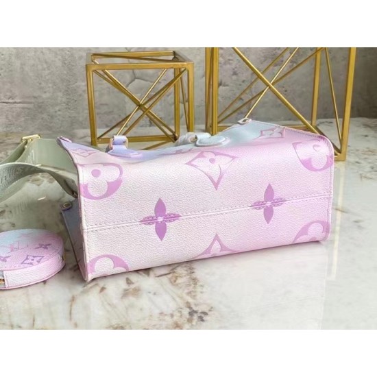 LV OnTheGo PM Sunrise Pastel – Gradient Monogram Empreinte Calfskin with Detachable Strap (M59856)