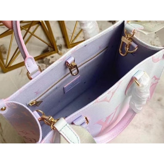 LV OnTheGo PM Sunrise Pastel – Gradient Monogram Empreinte Calfskin with Detachable Strap (M59856)