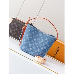 Louis Vuitton All In BB Monogram Denim Tote - Compact Crossbody & Handbag (M28107 Blue)