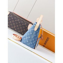 Louis Vuitton All In BB Monogram Denim Tote - Compact Crossbody & Handbag (M28107 Blue)