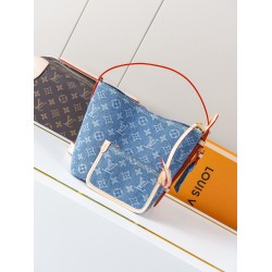 Louis Vuitton All In BB Monogram Denim Tote - Compact Crossbody & Handbag (M28107 Blue)