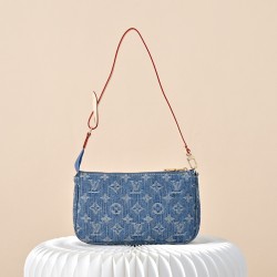 Louis Vuitton Cargo Pochette Accessoires - Denim Monogram Shoulder Bag (M27602 Blue)