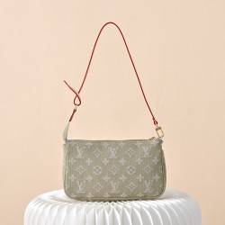 Louis Vuitton Cargo Pochette Accessoires - Denim Monogram Shoulder Bag (M27602 Green)