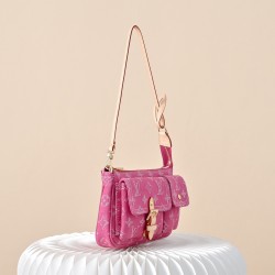 Louis Vuitton Cargo Pochette Accessoires - Denim Monogram Shoulder Bag (M27602 Pink)