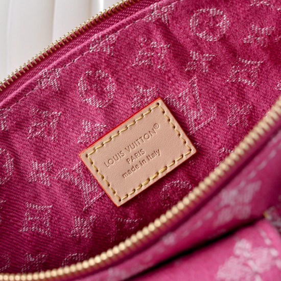 Louis Vuitton Cargo Pochette Accessoires - Denim Monogram Shoulder Bag (M27602 Pink)