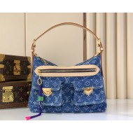 Louis Vuitton Denim Rendez-Vous Baggy Shoulder Bag - Multi-Pocket Monogram Hobo (M27329)