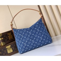 Louis Vuitton Denim Rendez-Vous Baggy Shoulder Bag - Multi-Pocket Monogram Hobo (M27329)