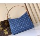 Louis Vuitton Denim Rendez-Vous Baggy Shoulder Bag - Multi-Pocket Monogram Hobo (M27329)