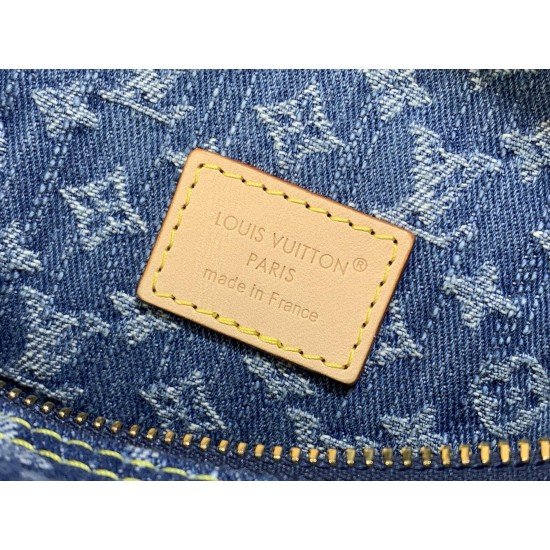 Louis Vuitton Denim Rendez-Vous Baggy Shoulder Bag - Multi-Pocket Monogram Hobo (M27329)