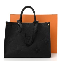 Louis Vuitton Onthego MM｜Empreinte Giant Monogram in Black｜Tote Bag