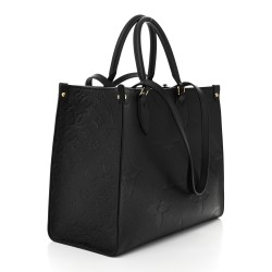 Louis Vuitton Onthego MM｜Empreinte Giant Monogram in Black｜Tote Bag