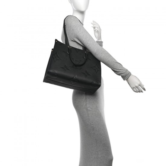 Louis Vuitton Onthego MM|Empreinte Giant Monogram in Black|Tote Bag Louis Vuitton Onthego MM|Empreinte Giant Monogram in Black|Tote Bag