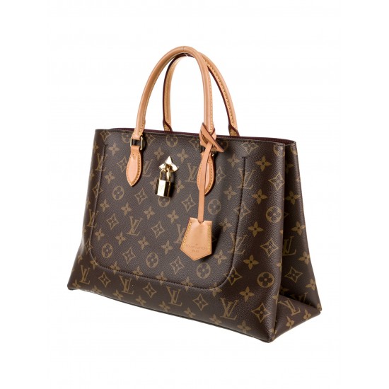 Louis Vuitton Flower Tote|2-Way Monogram Canvas with Gold Hardware|Top Handle & Shoulder Bag Louis Vuitton Flower Tote|2-Way Monogram Canvas with Gold Hardware|Top Handle & Shoulder Bag