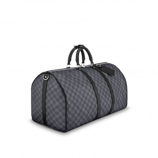 Louis Vuitton Keepall Bandoulière 55｜Damier Graphite Canvas｜Travel Bag