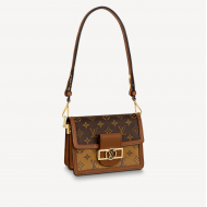 Louis Vuitton Mini Dauphine｜Monogram Reverse Canvas with Gold Hardware｜Crossbody Bag